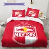 New York Red Bulls Pattern Bedding Home Decoration Birthday Gift (1 * duvet cover + 2 * pillowcase, without core)