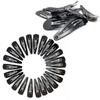 TEMPERIA Tic Tac Hair Clips for Girls (Pack of 36pcs) (5cm) (Matte Black) - Tik Tak Pins for Women