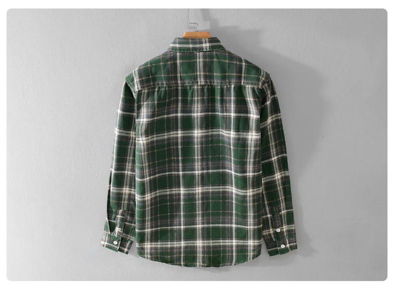 Men's Plaid Casual Long Sleeve Shirt - Versatile and Stylish for Spring and Autumn (Style 6120).