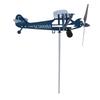 Flugzeug Wetterfahne Dekorative Windskulptur 3D Metall Windmühle für Außen Garten Hof