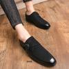 Men Street Style Monks Loafers Shoes Wedding Party Shoes Formal Business Suede Dress Prom Shoes Large Size