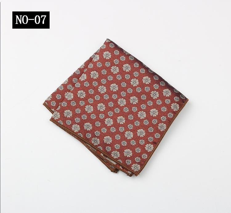 Pattern Chest Towel Men'S Suit Gentleman Wedding Red High-End High-Density Small Square Towel Handkerchief Banquet Host Pocket Towel