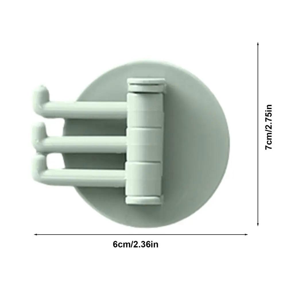 1/4 STÜCKE 3 Nicht Markierende Drehhaken Drehbar Nahtlos Klebend Stark Tragfähig Klebehaken Küchenwandhänger Badezimmerzubehör