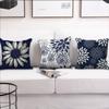 Blue and White Geometric Floral Pattern Cushion Cover For Pillow Printing Sofa Decoration Home Car Room Office Nordic Simplicity