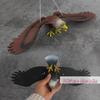 1 Pièce Figurine Aigle d'Extérieur Suspendue Répulsif Oiseaux Aigle en Plastique Ornement Aigle Oiseau Volant Vif Leurre Faucon Épouvantail de Jardin