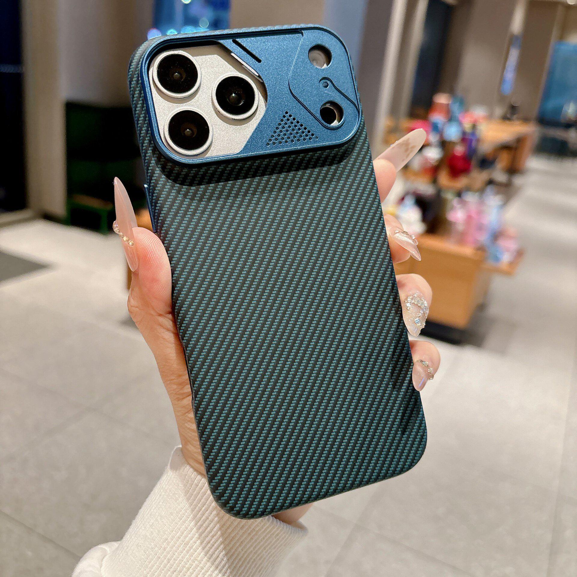 Kevlar Texture Magnetic Case for iPhone 17 Pro Max iPhone 17 Pro синий