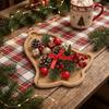 Tree Shaped Wooden Christmas Dish Vintage Christmas Charcuterie Board  Christmas