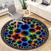 1pc Kaleidoscope Pattern Chair Carpet for Office Non-Slip, Machine Washable Rug for Office, Room - Holiday Decor, Machine Made Yy251016116