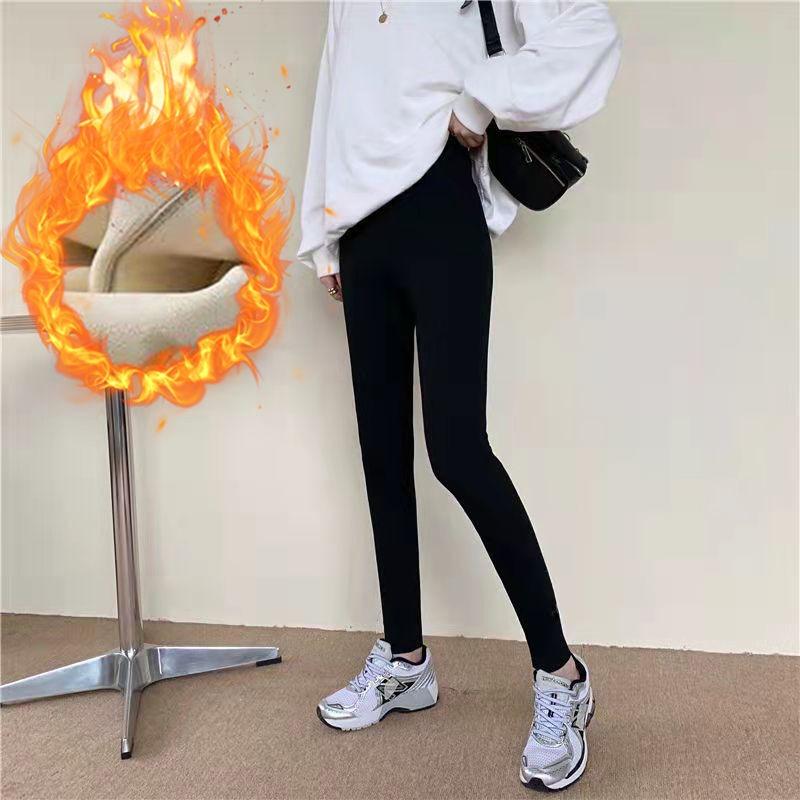 Quality Abraded Leggings Women's Outer Wear Spring and Autumn Trousers Thin Long Johns Women's Winter Velvet Thickened Integrated Cotton Trousers
