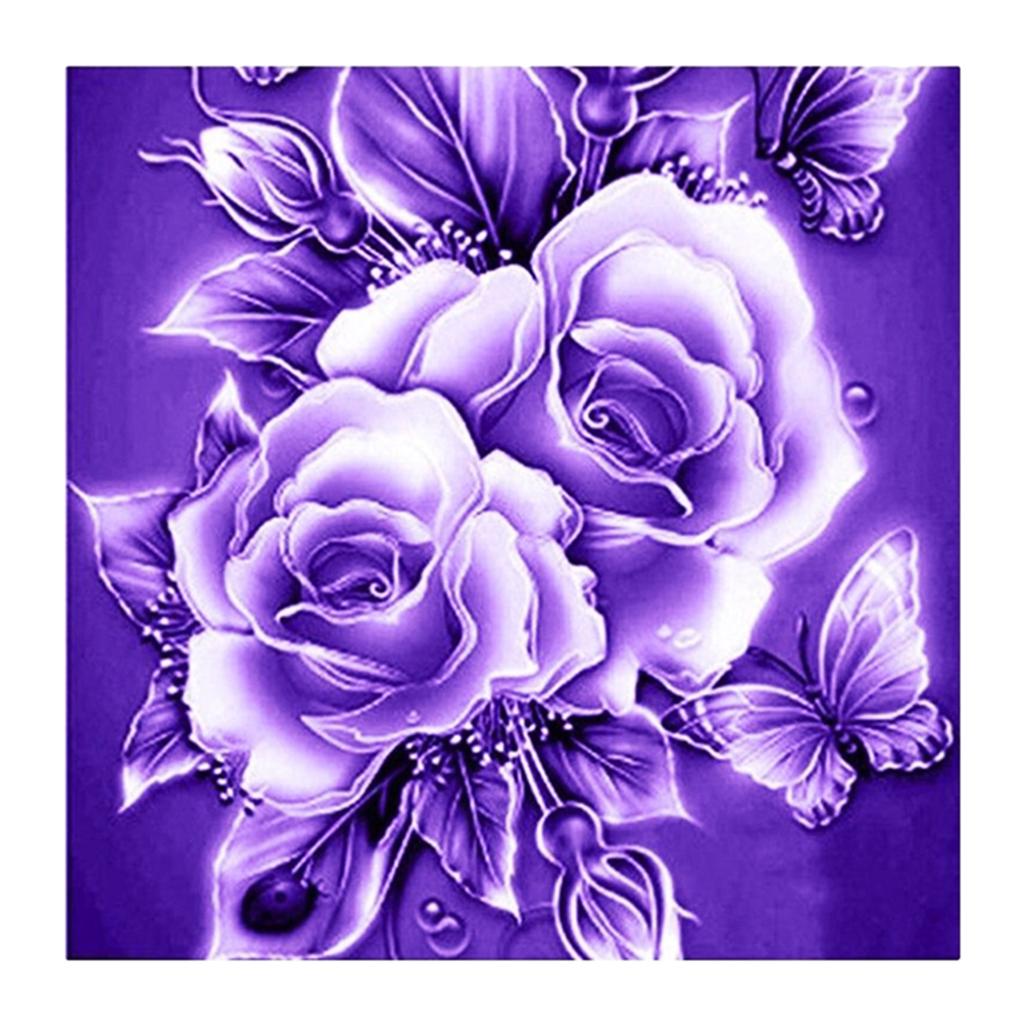 Rose Rhinestone Picture of Crystal Embroidery x30cm