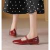 Fashion Spring New Round Toe Women Mary Jane Flat Shoes Shallow Ladies Casual Ballet Shoes Soft Sole Eelgant Leather Shoes Zapatos Mujer