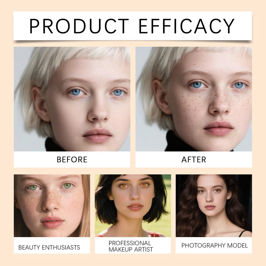 Schnelltrocknender Imitations-Sommersprossenstift, Schweißfester Imitationsfilm, Lang anhaltender Sommersprossen-Make-up-Effekt, 4 ml