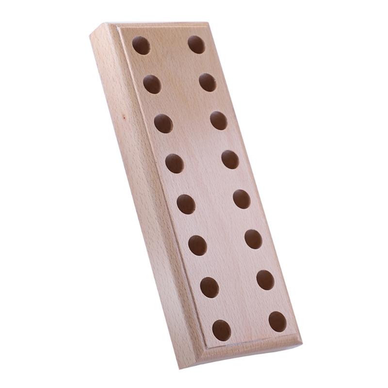 

Desktop Display Stand Pliers Pine Base with Eight Rows of Holes Clock Repair Tools DIY Storage Wooden Base Tool 1