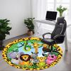 1pc Safari Animals Carpet for Office Non-Slip, Round Carpet, Soft & Comfortable, Carpet for Office, Lightweight Round Floor Mat