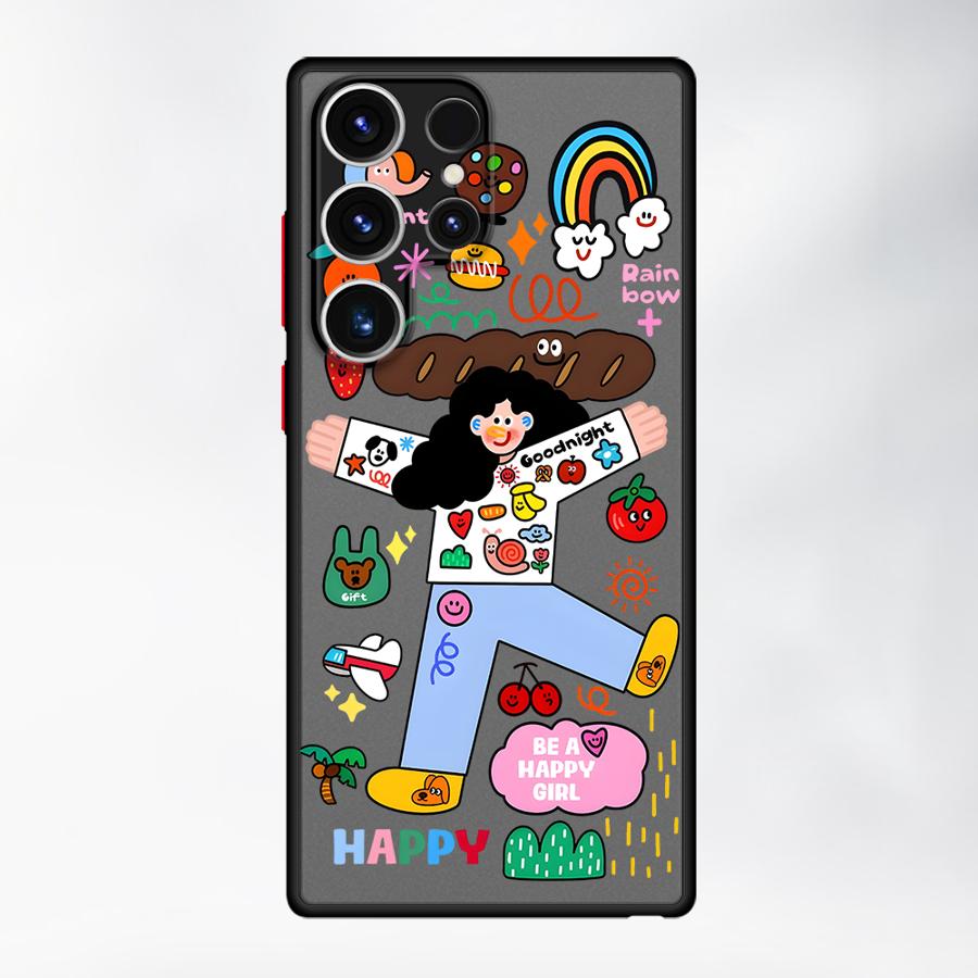Funda Back Phone Cover Case for Samsung Galaxy S23 FE S22 S25 Ultra S26 S21 S20 FE Note 20 Ultra 10+ S24 Plus Cartoon Character