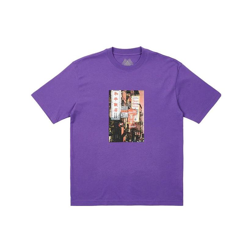 

Футболка Palace Downtown Regal Purple, топы унисекс P24TS110