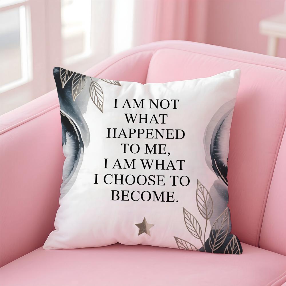PPersonalized quotes Cushion Cover Pillow Case Soft Friendly Fabric  Concealed Zipper