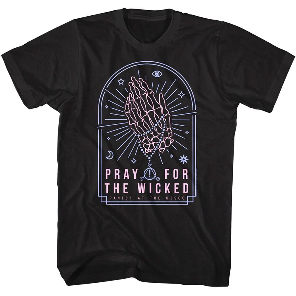 Panic At the Disco Pray for the Wicked Men s T Shirt Neon Pop Rock Band Concert S