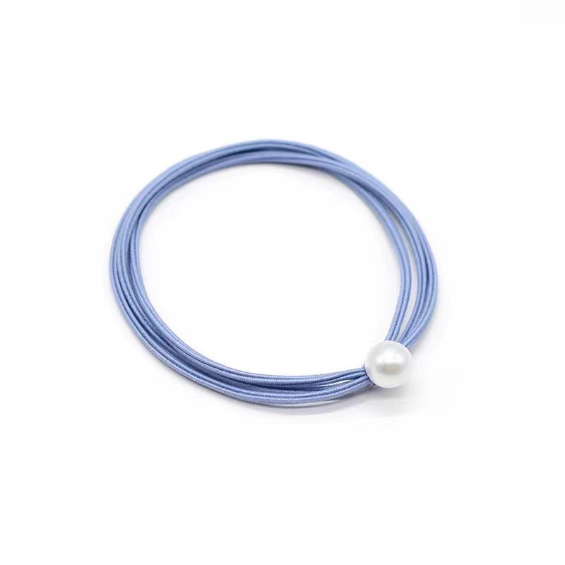 Korean-Style Mori Girl Elastic Hair Tie Set: Versatile Ponytail Holder with Pearl Accents