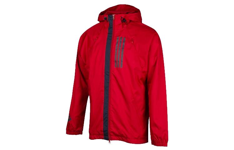 Adidas Jackets Men s Dark Reddish Purple Hooded Moderate Workwear EK4625 M