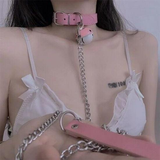 Unisex Leather Punk Chain Choker Necklace: Edgy, High-End Design