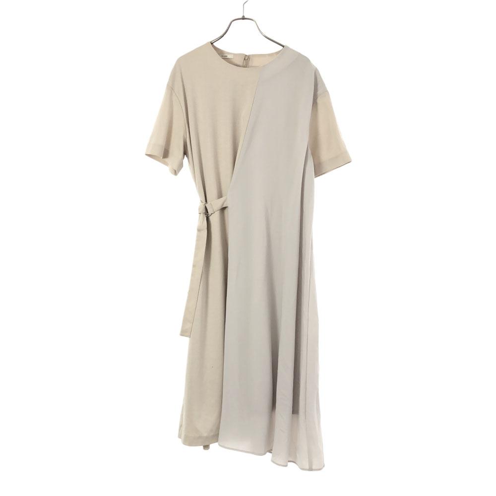 CLANE Made In Japan Short Sleeve Design One Piece 1 Switching Back Zipper Women Used