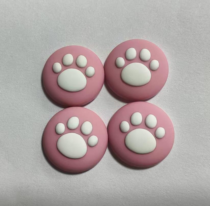 Cartoon Cat Paw Joystick Caps for Switch OLED/Lite - Non-slip Silicone Keycaps
