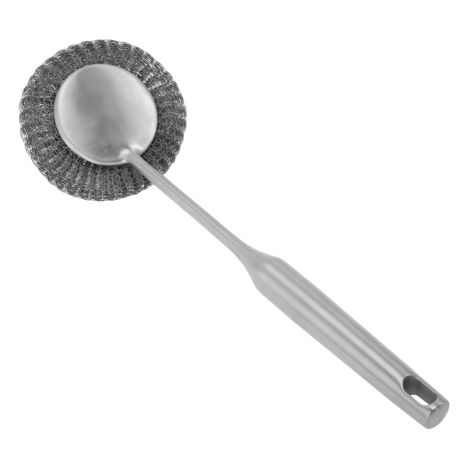 Handle Steel Wool Scrubber Clean Rustproof Stainless Steel Dish Scrubber Brush for Pots Pans Grills