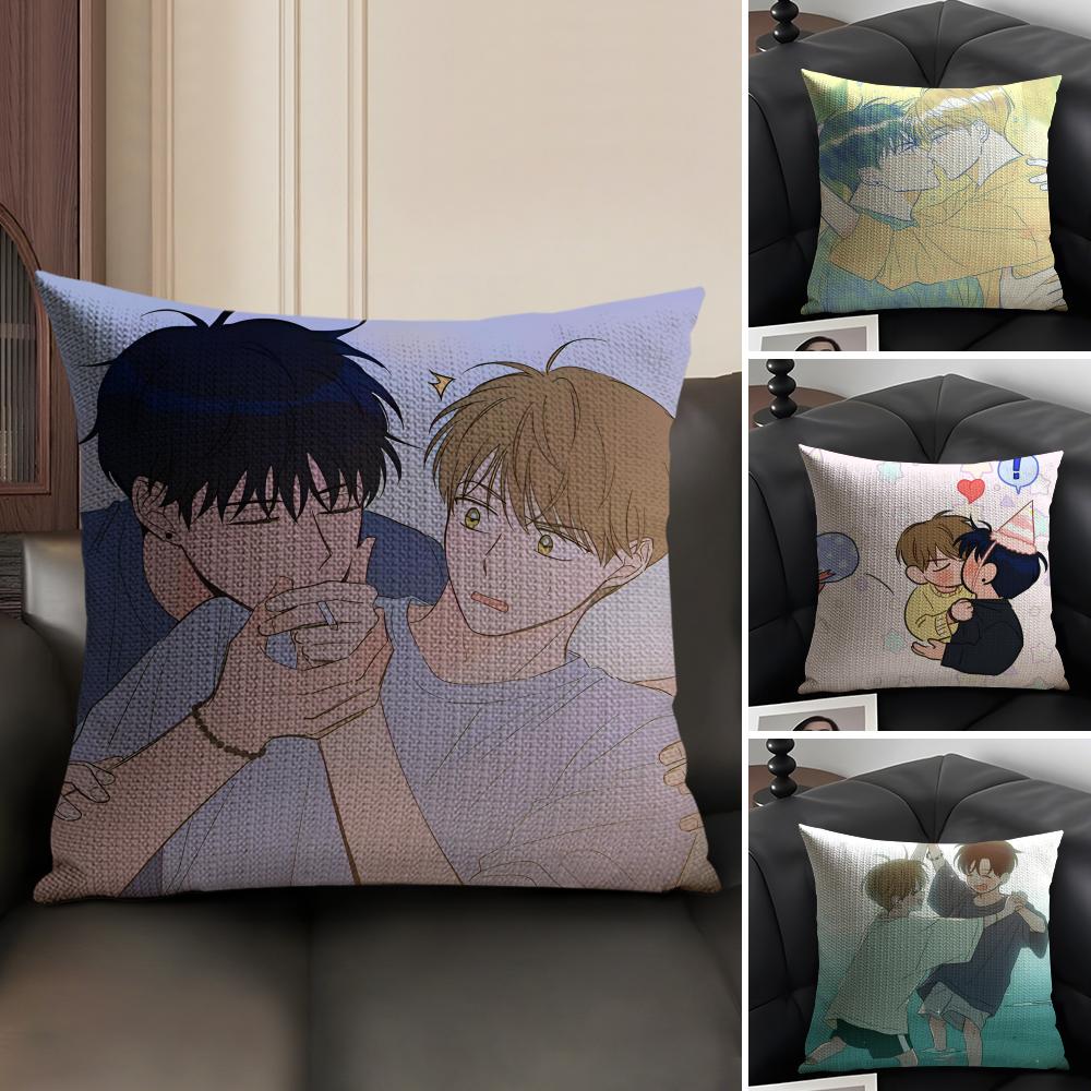 Bl Manga U-Uncanny Charm Pillow Case Natural Linen Double-Sided Printing Sofa Home Decor Cushion Cover