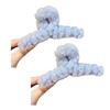 Hair Claw Plush Decor Strong Grip Back Head Hair Clip Women Large Shower Hair Clamp Hair Styling Tool