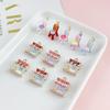 Colorful 3D Coffee Shop Stool Pendant for DIY Handmade Jewelry Accessory