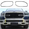 Fit For Dodge RAM 1500 ABS Chrome Front Bumper Grille Grill Cover Trim 2019-2024