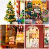 Christmas Candy Store Creative Gift DIY Wooden 3D House Three-dimensional Handmade Assembly Book Stand Model Toy