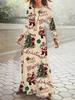 2024 Autumn/Winter Long Sleeve Christmas 3D Print Dress