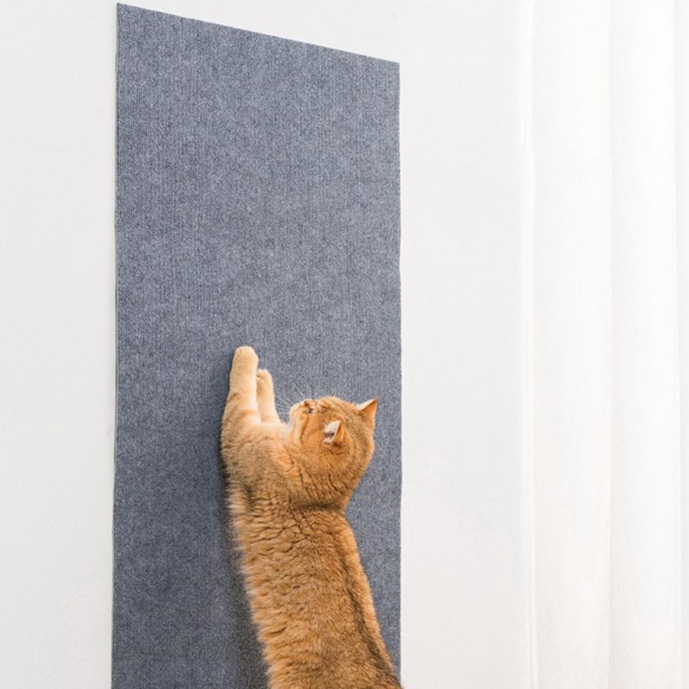 Cat Scratcher Mat Cat Climbing Mat Self-Adhesive Cat Scratching Pad Multi-Purpose Trimmable for Furniture Sofa Wall