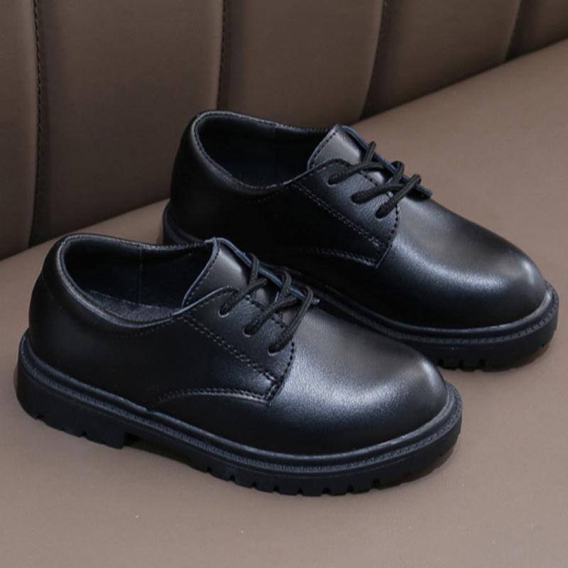 Pantofi de piele pentru băieți, versiune coreeană de primăvară și toamnă, stil britanic pentru băieți, talpă moale, liceu mediu, pantofi de performanță pentru studenți