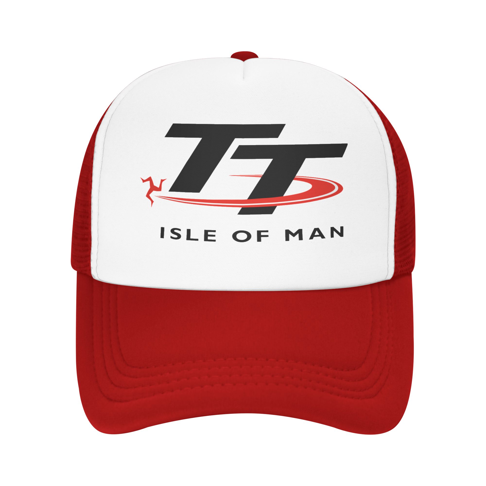 Isle Of Unisex TT Motorcycle Mesh Baseball Cap Adult Fashion Sun Caps Hat Adjustable Polyester Trucker Cap Summer Trucker Hats One Size