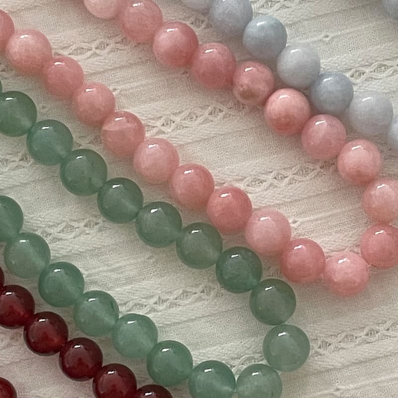 OUI SAY YES! 8mm Gemstone Necklace_NC292