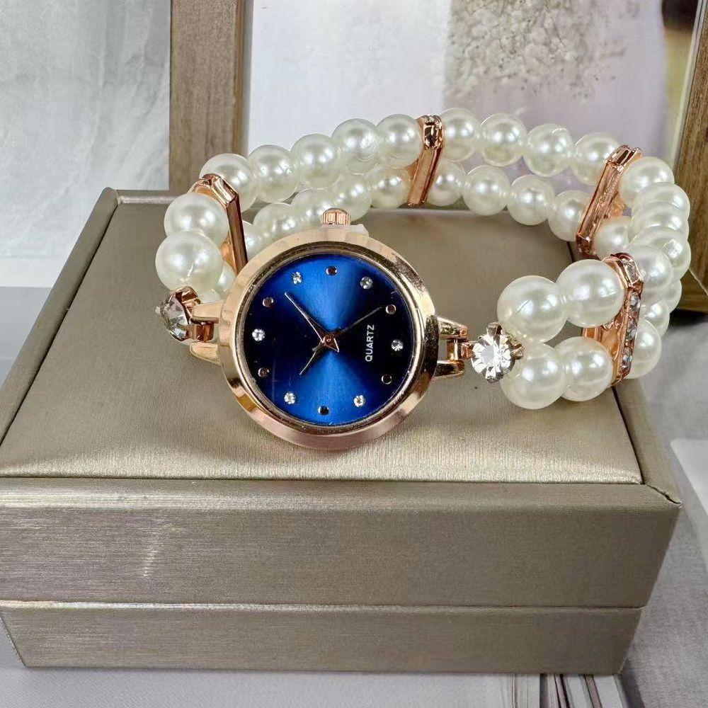 Xianqi Fashion Women's Pearl Bracelet Watch New Elastic Rope Bracelet Personalized Women's Watch