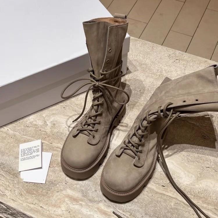 Zhao Ruth Martin Boots Women's New Thick-soled Heightening Short Locomotive Boots Lace-up Short Boots