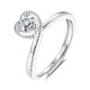 Heart-Shaped Moissanite Ring in S925 Sterling Silver for Women