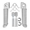 1Pair Motorcycle Footrests Foot Pegs Rear Front Aluminum Silver For Yamaha YZF R1 2002-2020 R6 2003-2020 YZF R6S R1M Accessories