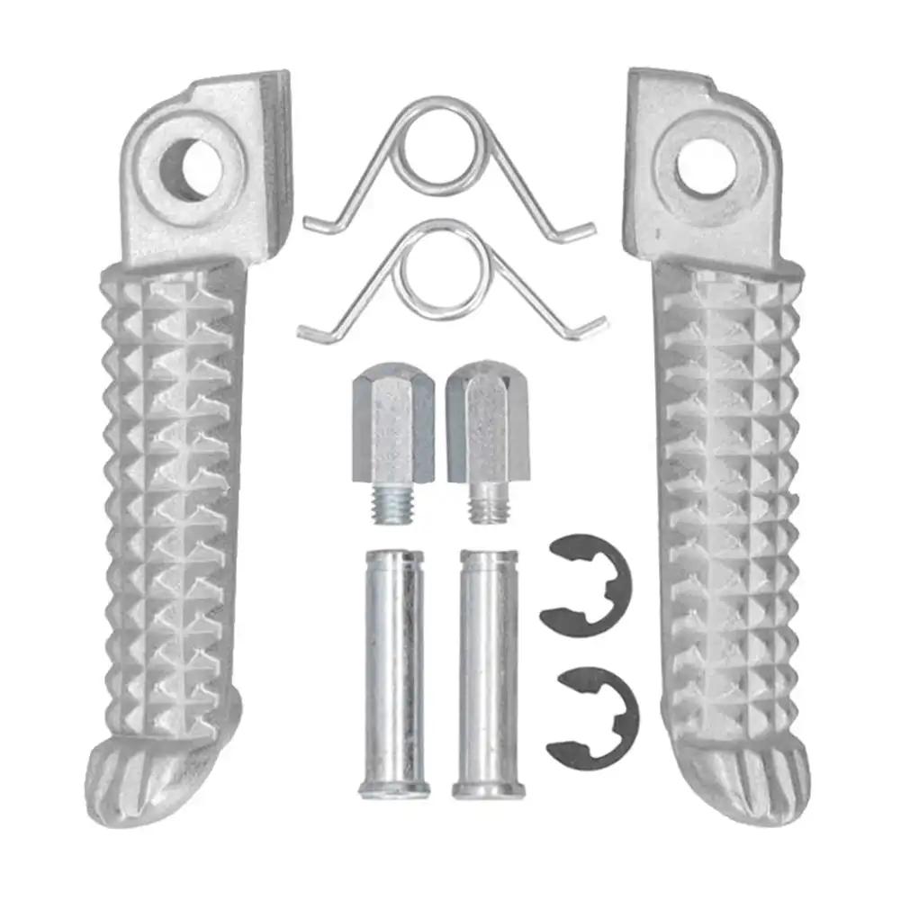 1Pair Motorcycle Footrests Foot Pegs Rear Front Aluminum Silver For Yamaha YZF R1 2002-2020 R6 2003-2020 YZF R6S R1M Accessories