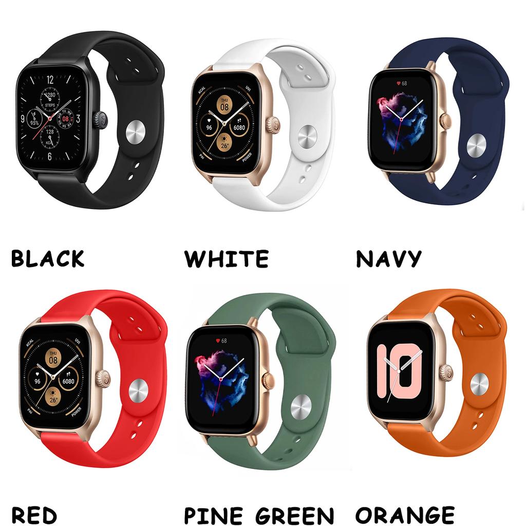6Pcs Silicone Strap Compatible with 18mm 20mm 22mm Watch Bands Quick Release Replacement Wristband Adjustable Waterproof Sport Bands for Men Women