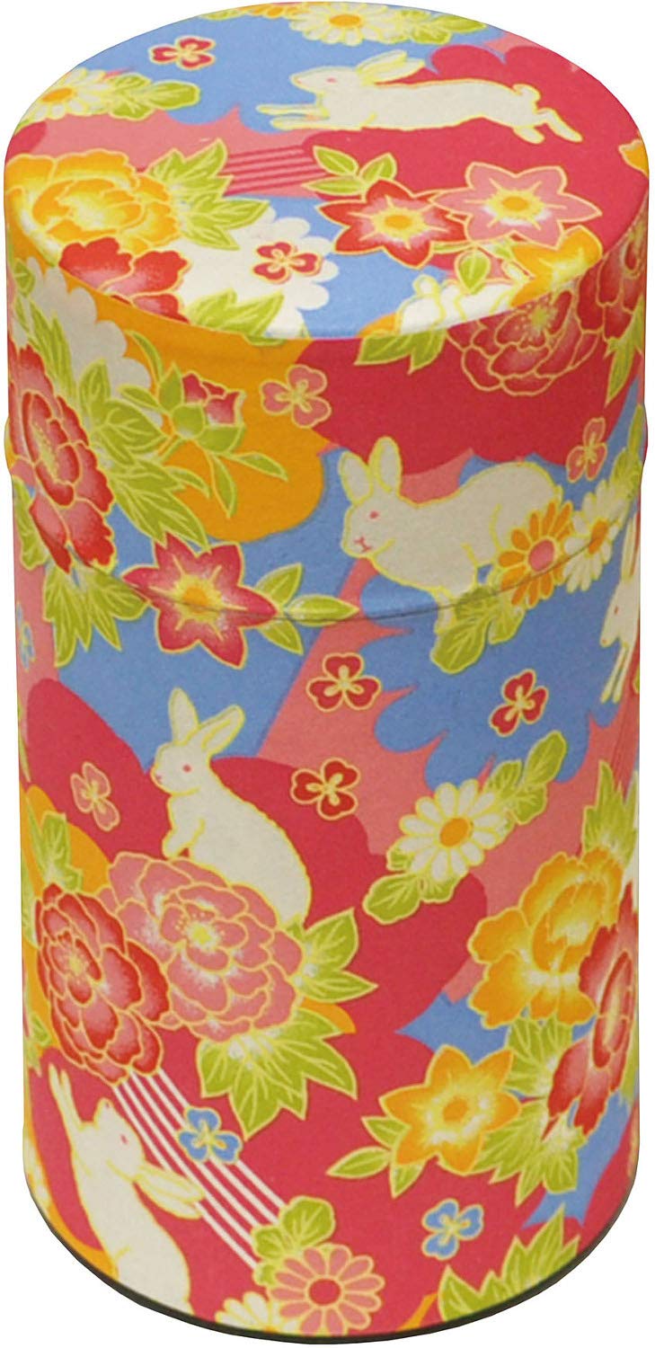 Yamako Tea Flower Rabbit Made in x Po-kan Caddy, Design, Large, Japan, 792023, Approx. 7.5 H14.2cm