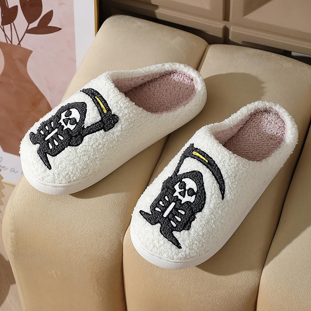 Women Slippers Halloween Warm Winter Cotton Slippers Men And Women Couples Home Indoor Cotton Womens Slippers Fuzzy Size 9