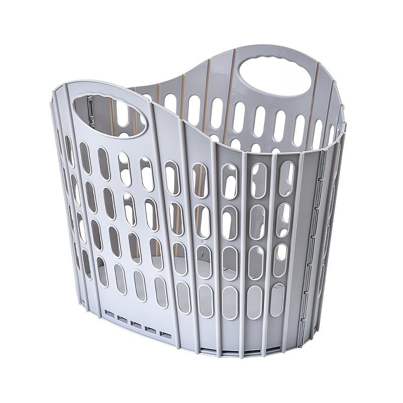 Panier à linge pliable style bohème avec poignée - conception rectangulaire en plastique durable, respirant et léger