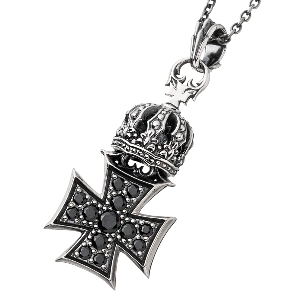 

ARTEMISKINGS Crown Iron Cross Pendant AKP0123 Silver accessories for brand silver 925 [Artemis Kings] [Top only] men, jewelry, чорний