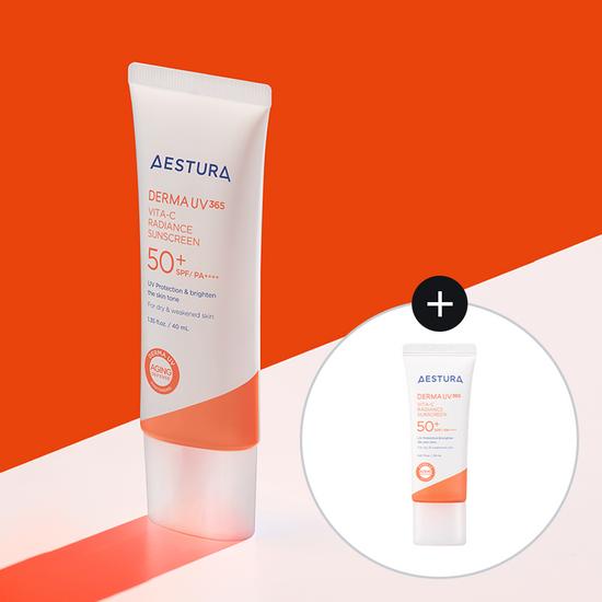 (50% off) Aestura Derma UV365 Vita C Radiant Moisture Sunscreen 40ml (+20ml)