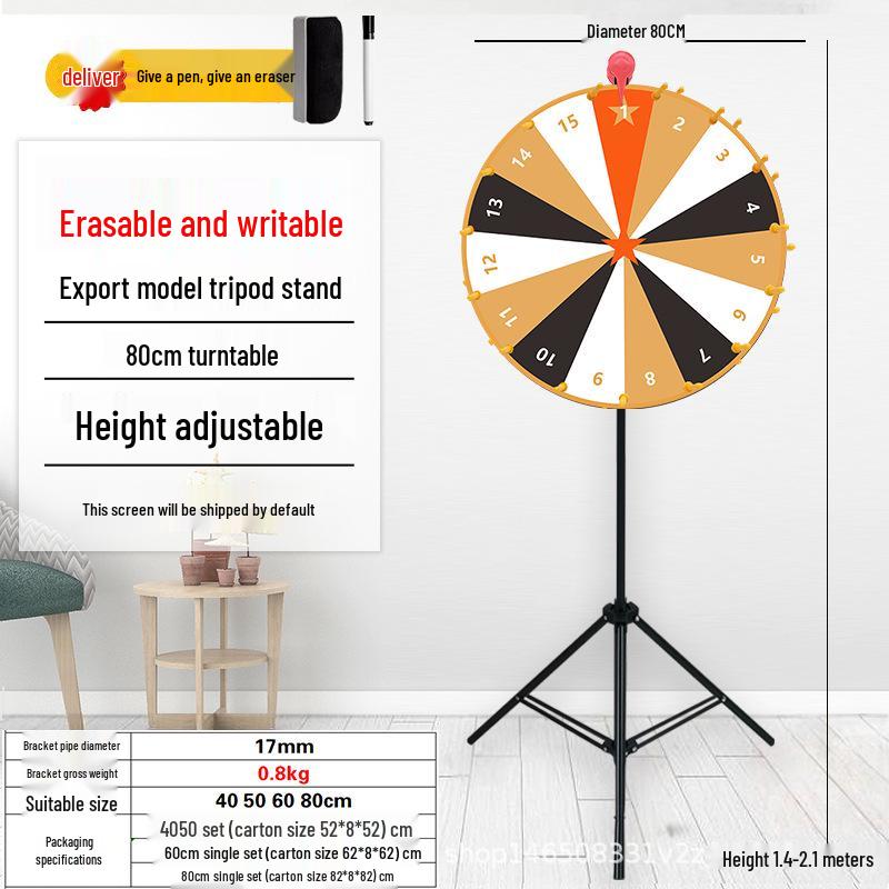 Entertainment Game Turntable: Wipeable Iron Lucky Lottery Spinner